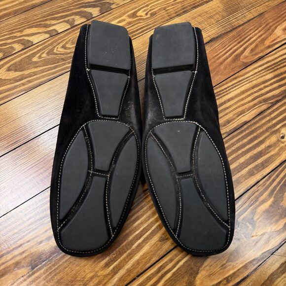 Vintage Donald J Pliner Italian Black Suede Penny Loafers | Mens Size, 13 main image 12